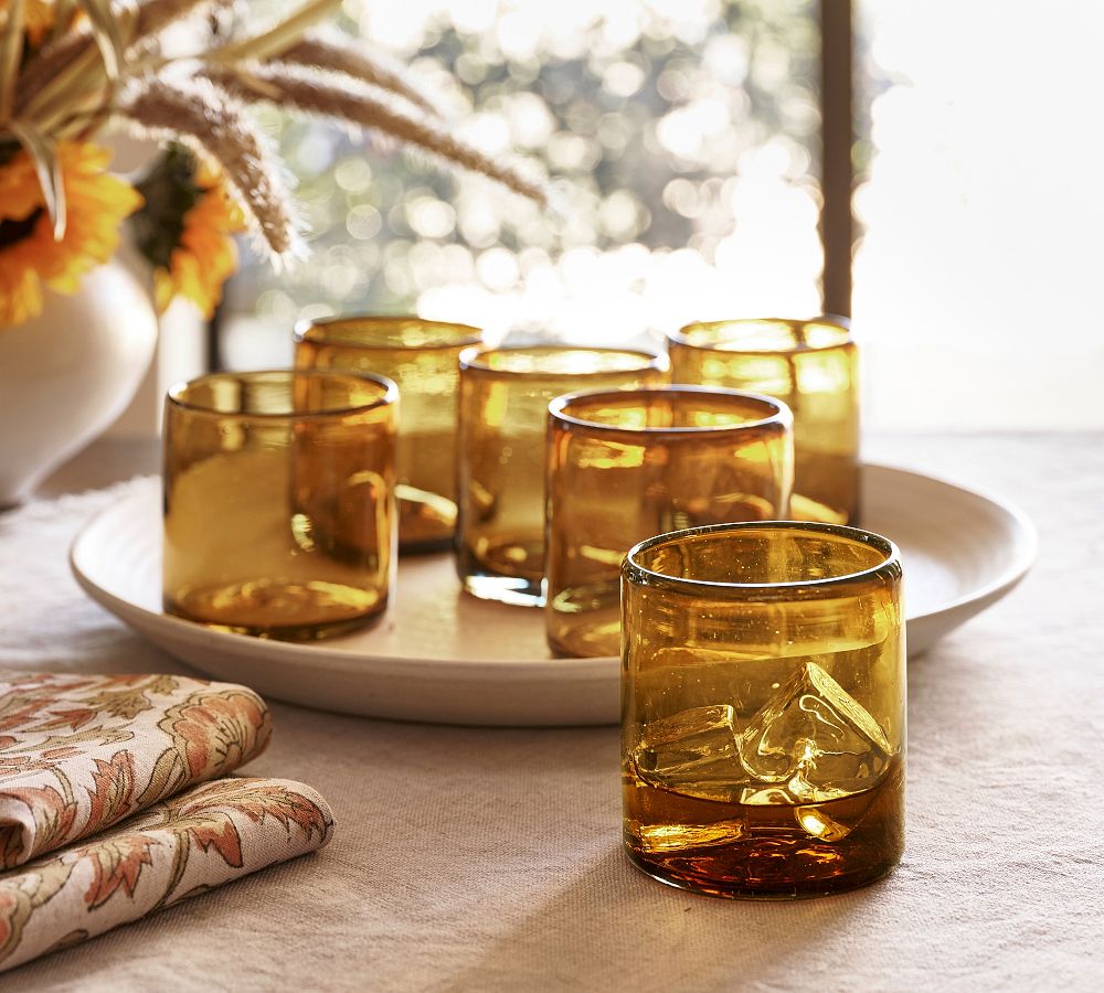 Pottery Barn Santino Handcrafted Recycled Drinkware Collection