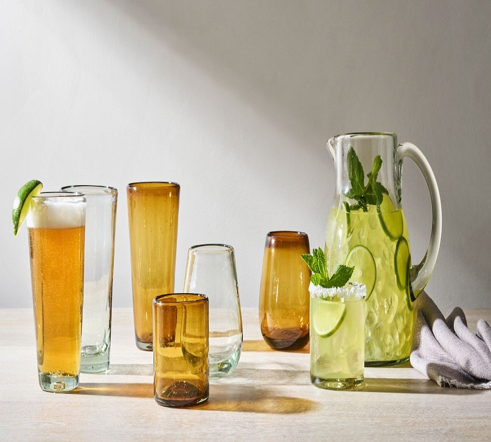 Pottery Barn Santino Handcrafted Recycled Drinkware Collection