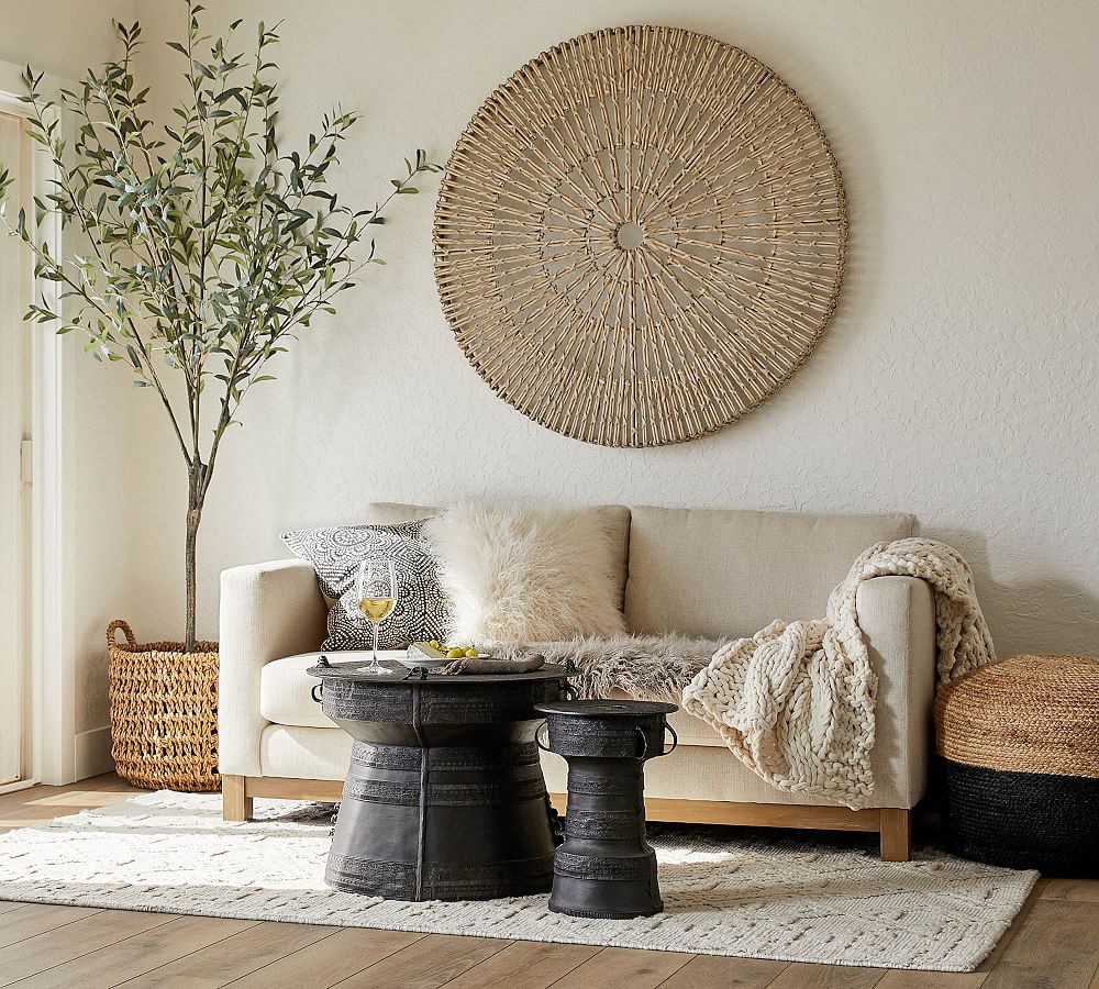 Pottery Barn Jake Seadrift Wood Base Sofa (63"&ndash;96")