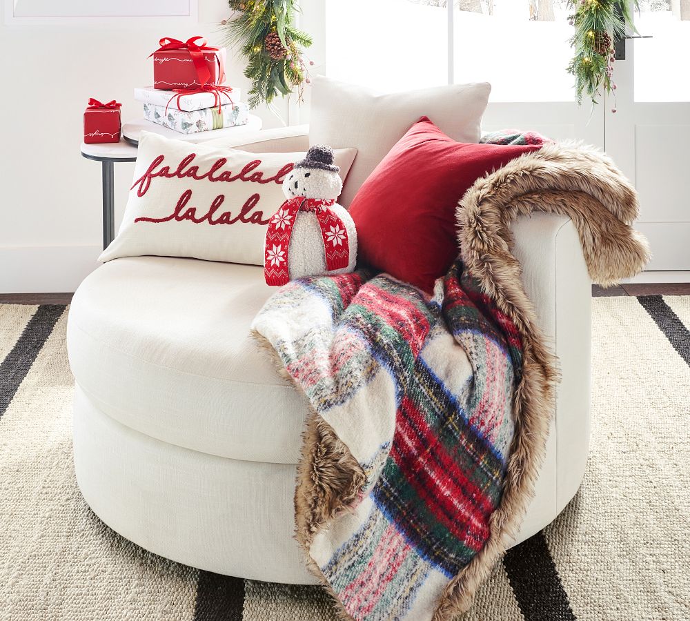 Pottery Barn Archie the Snowman Shaped Pillow