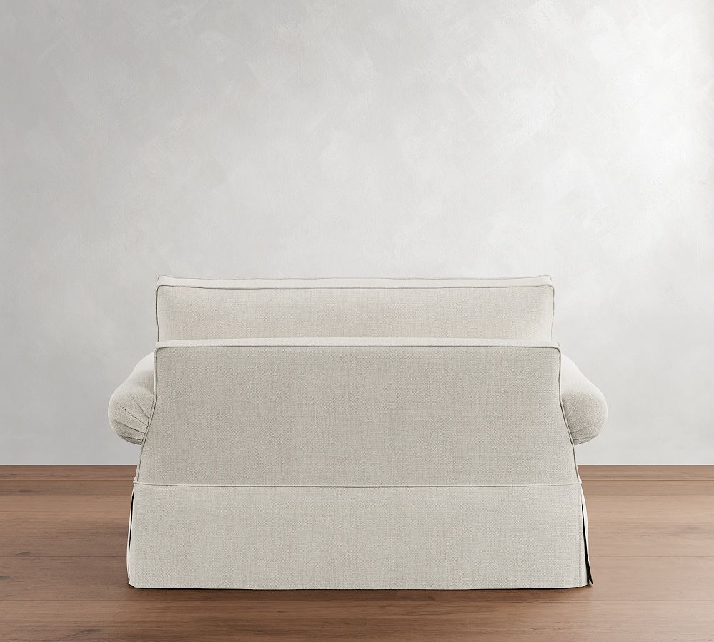 Pottery Barn Pearce Roll Arm Slipcovered Twin Sleeper Sofa with Memory Foam Mattress (64")