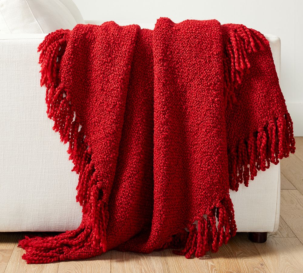 Pottery Barn Dreamy Handwoven Fringe Throw