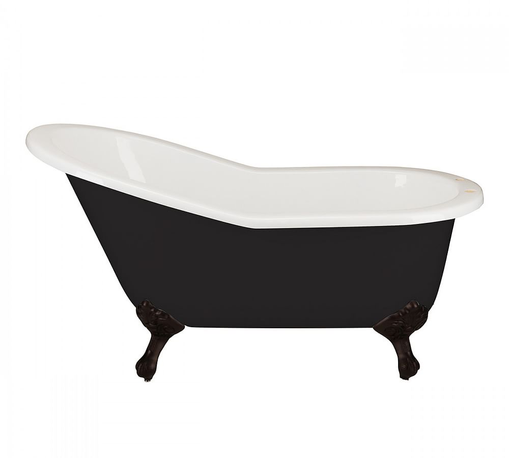 Pottery Barn Galvez 67" Clawfoot Painted Bathtub