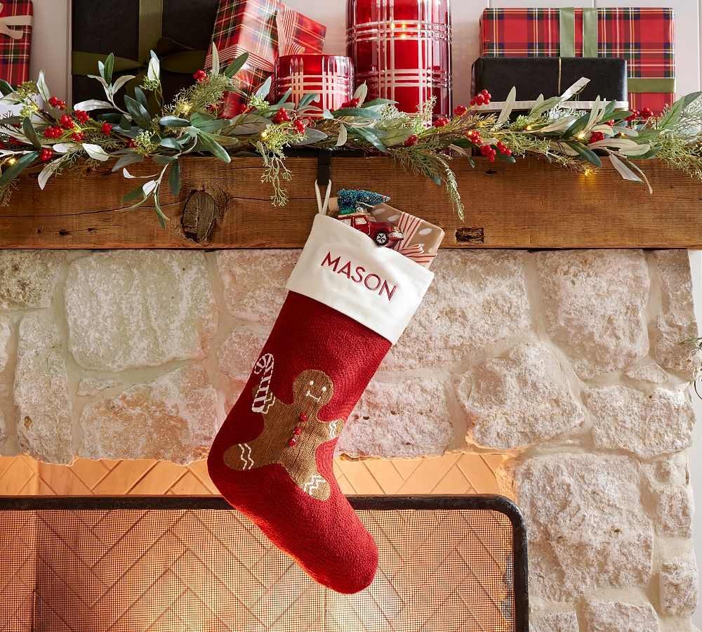 Pottery Barn Holiday Icons Crewel Stockings