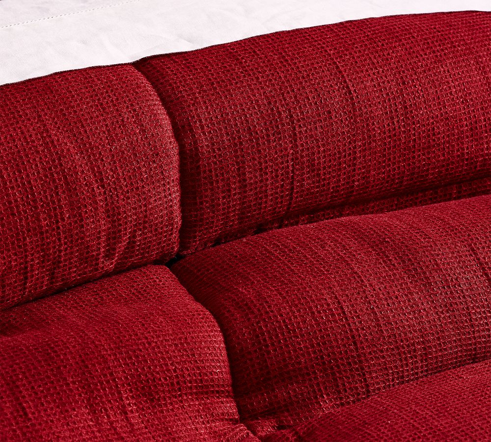 Pottery Barn European Flax Linen Waffle Comforter
