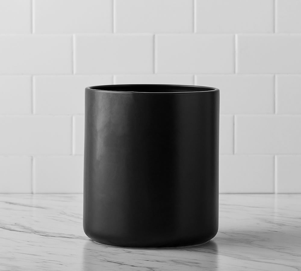 Pottery Barn Matte Black Porcelain Bathroom Accessories