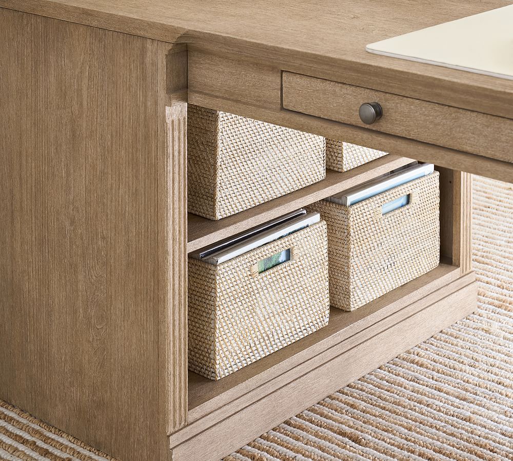 Pottery Barn Livingston Peninsula Desk with Bookcase Suite (70")