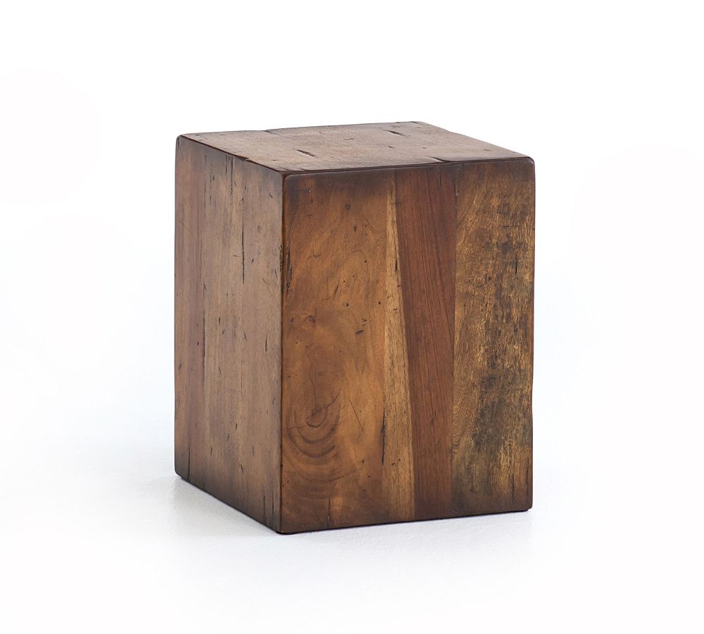 Pottery Barn Parkview Square Reclaimed Wood End Table (14")