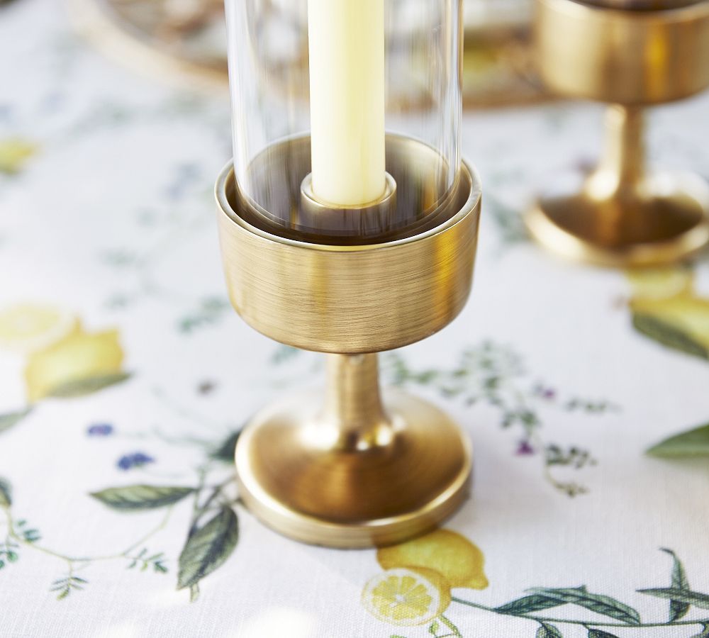 Pottery Barn Monique Lhuillier Salerno Hurricane Taper Candleholder