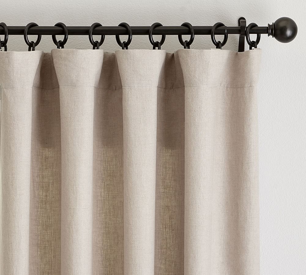 Pottery Barn Belgian Linen Curtain Made with Libeco™