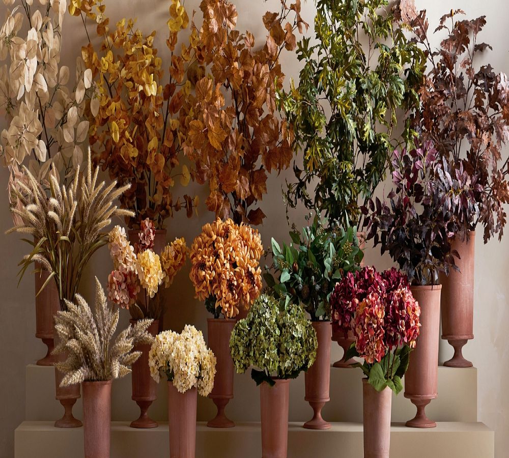 Pottery Barn Faux Burgundy Hydrangea Bundle