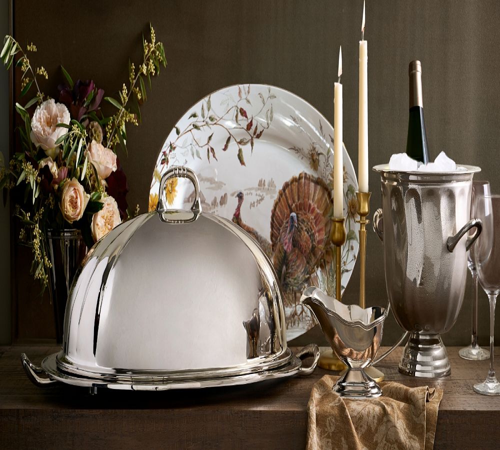 Pottery Barn Heritage Silver Entertaining Collection