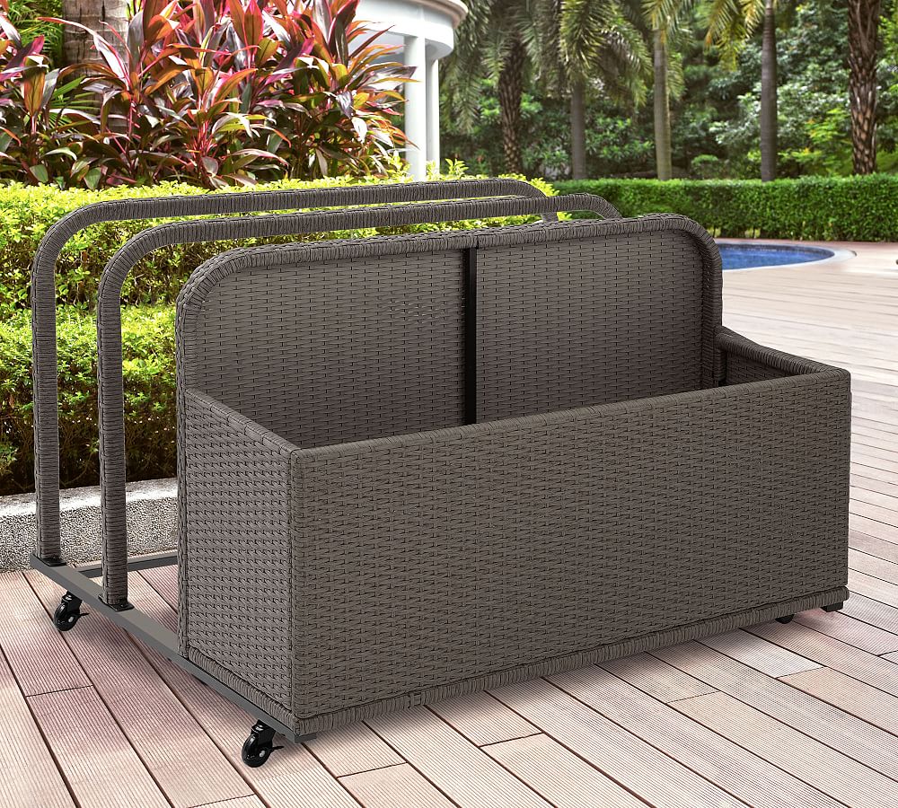 Pottery Barn Benson Outdoor Wicker Pool Storage Caddy