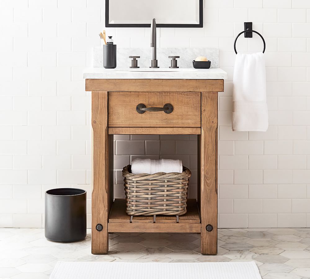Pottery Barn Matte Black Porcelain Bathroom Accessories