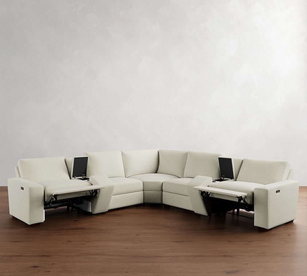 Pottery Barn Big Sur Square Arm Power Reclining L-Shaped Sectional (121"-133")