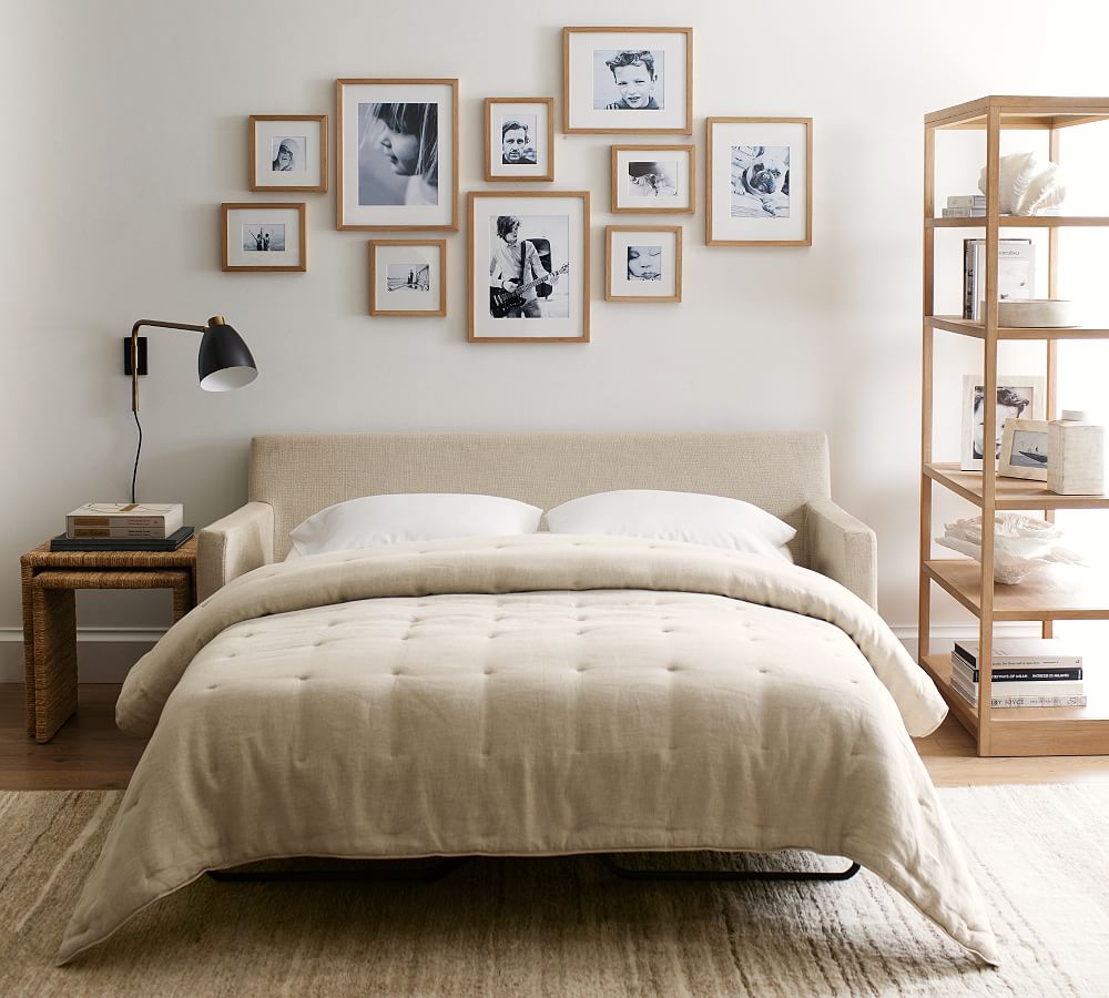 Pottery Barn Ayden Square Arm Slipcovered Sleeper Sofa (78")