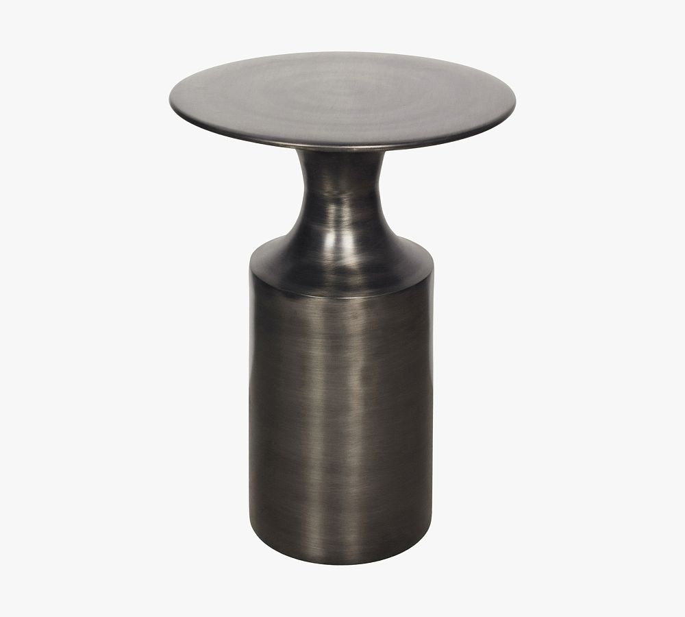 Pottery Barn Luciano Round Metal Accent Table (14.5")