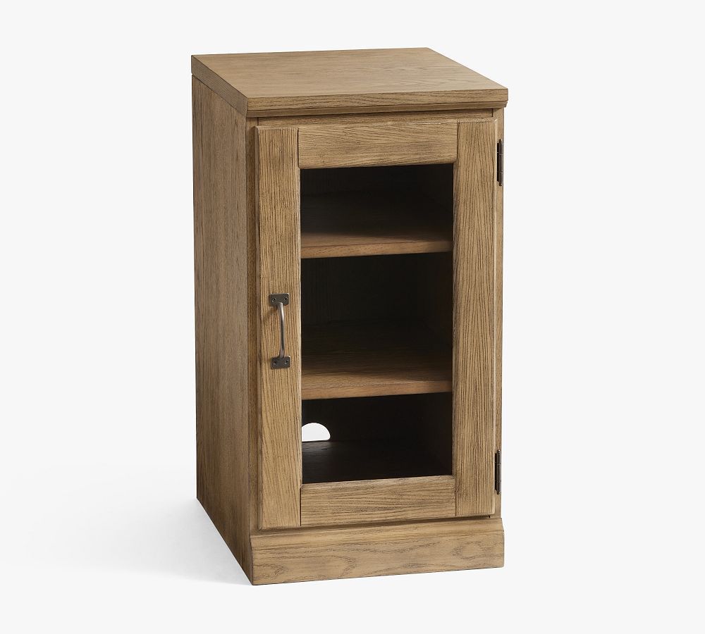 Pottery Barn Printer's Single Glass Door Cabinet (16")