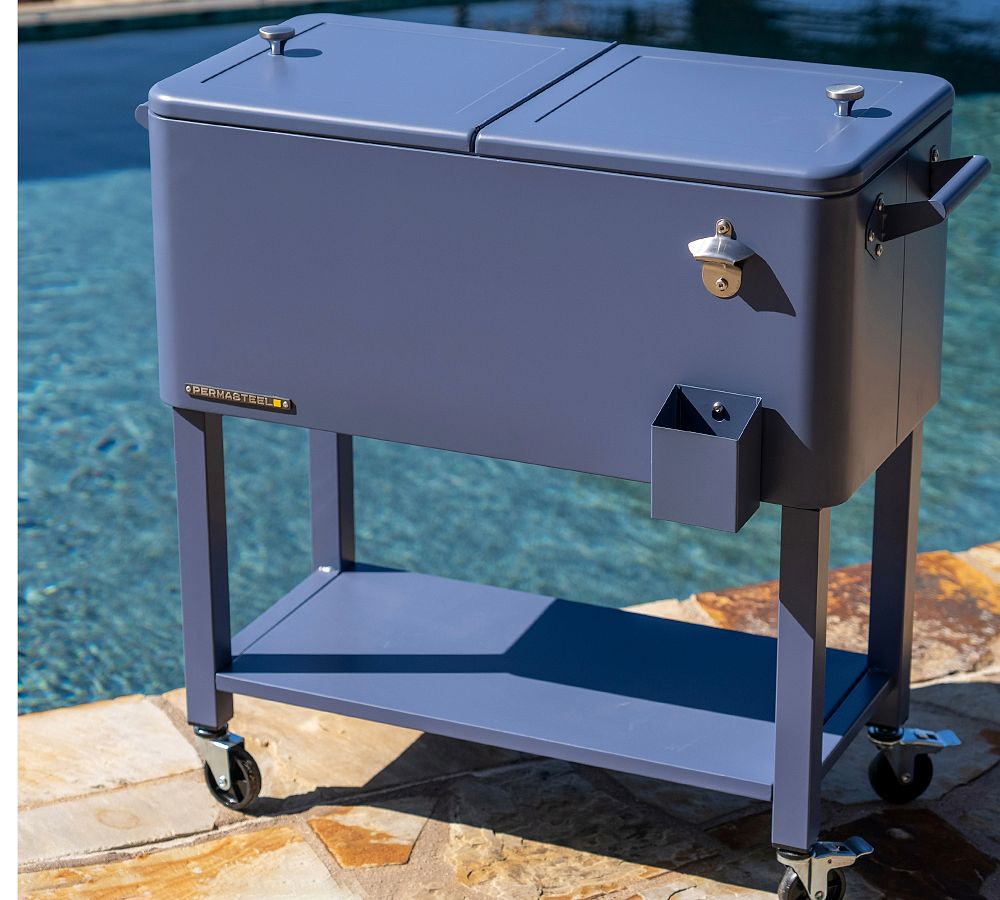 Pottery Barn Cooler with Bottle Opener and Removable Stand