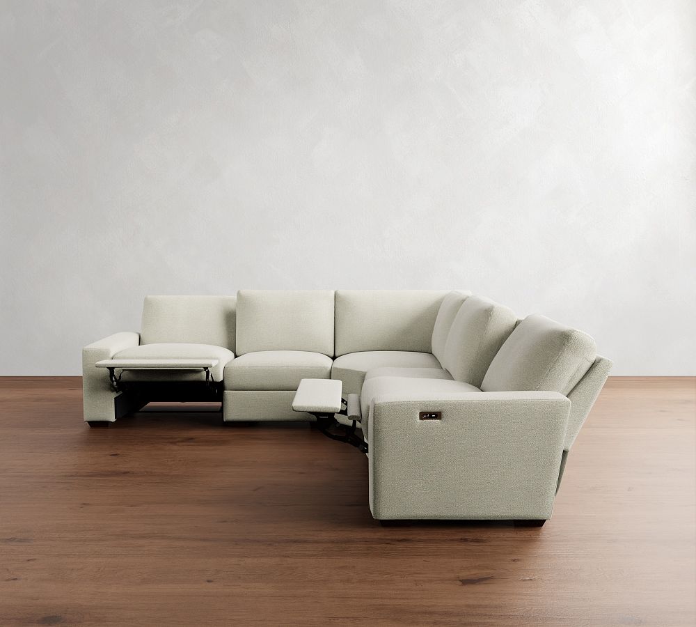 Pottery Barn Big Sur Square Arm Power Reclining L-Shaped Sectional (121"-133")