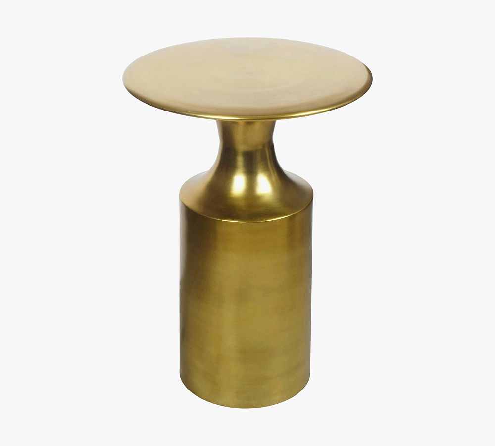 Pottery Barn Luciano Round Metal Accent Table (14.5")