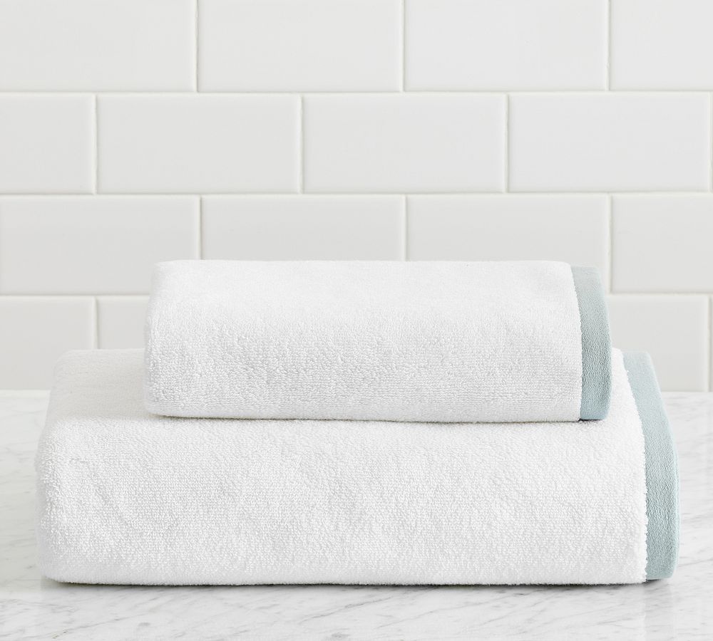 Pottery Barn Border Edge Towel