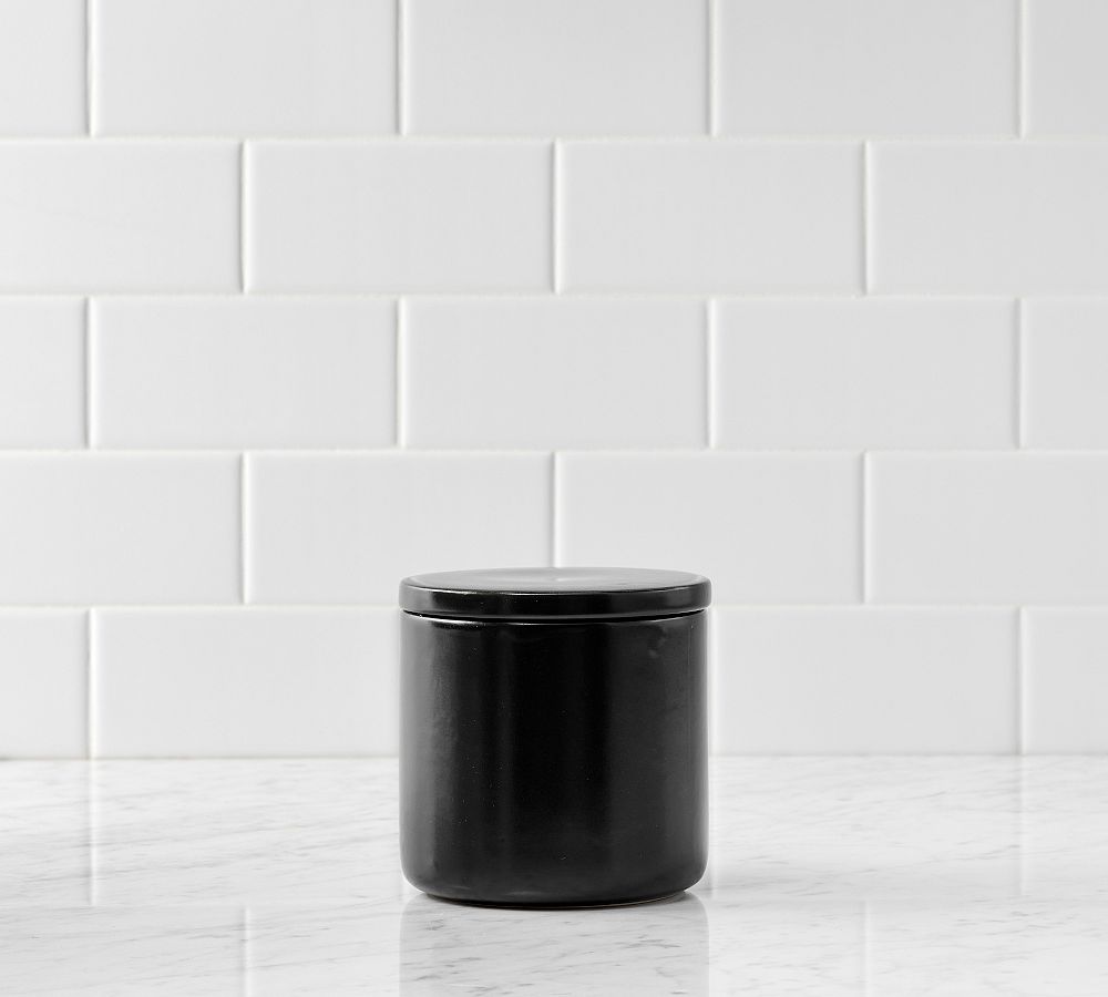 Pottery Barn Matte Black Porcelain Bathroom Accessories