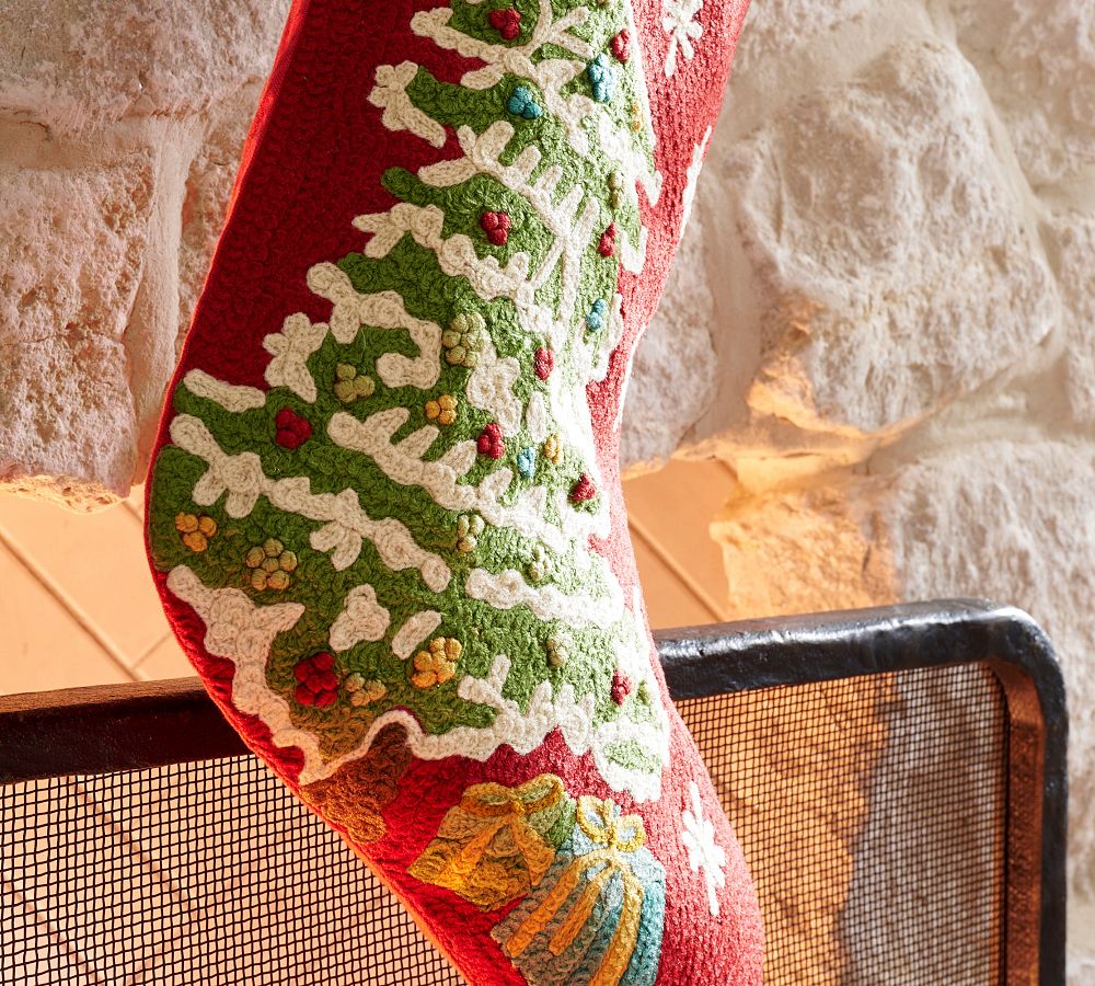 Pottery Barn Holiday Icons Crewel Stockings