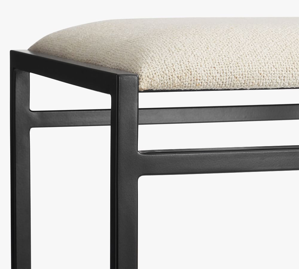 Pottery Barn Hardy Upholstered Backless Counter Stool
