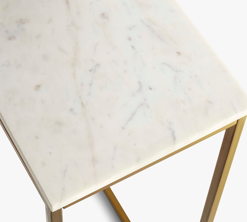 Pottery Barn Delaney Marble Console Table (36")