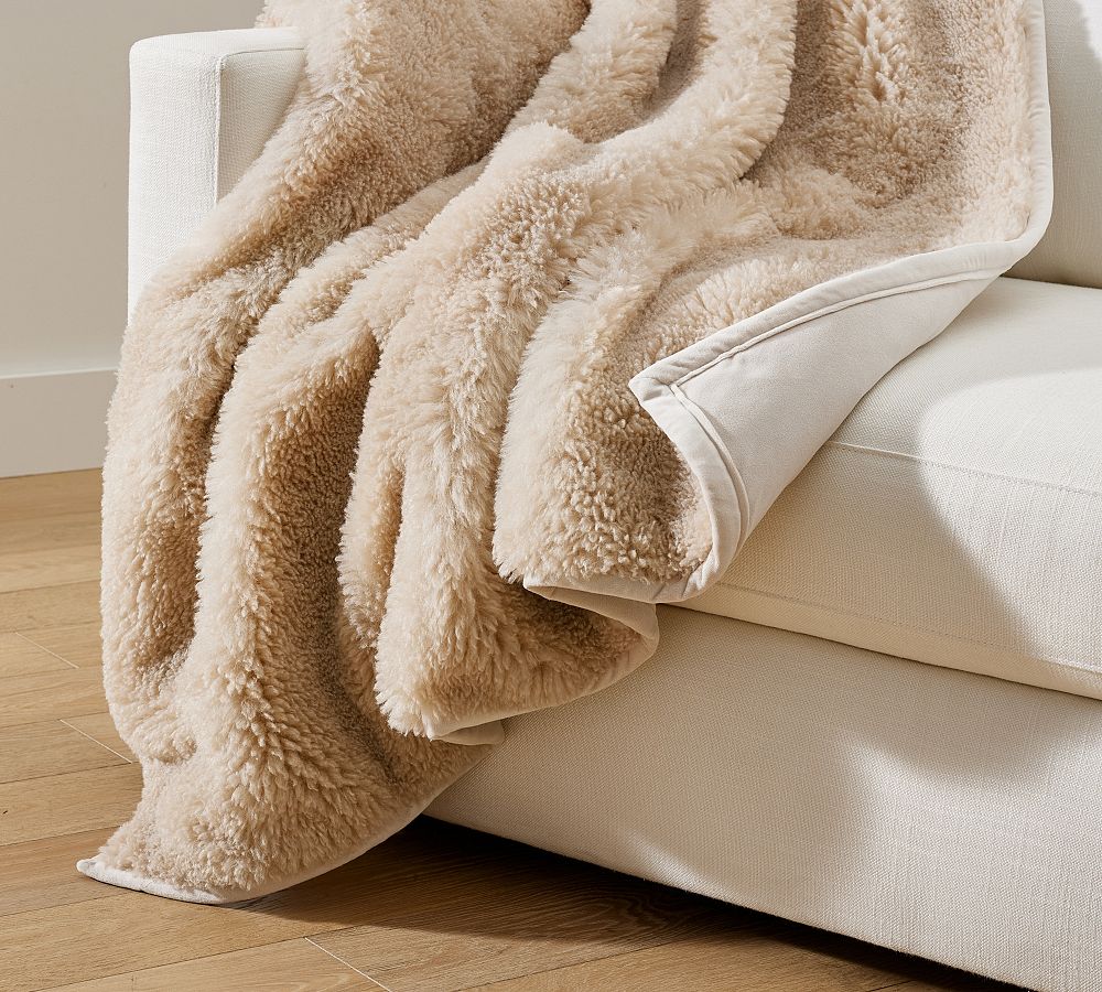 Pottery Barn Dream Faux Fur Throw Blanket