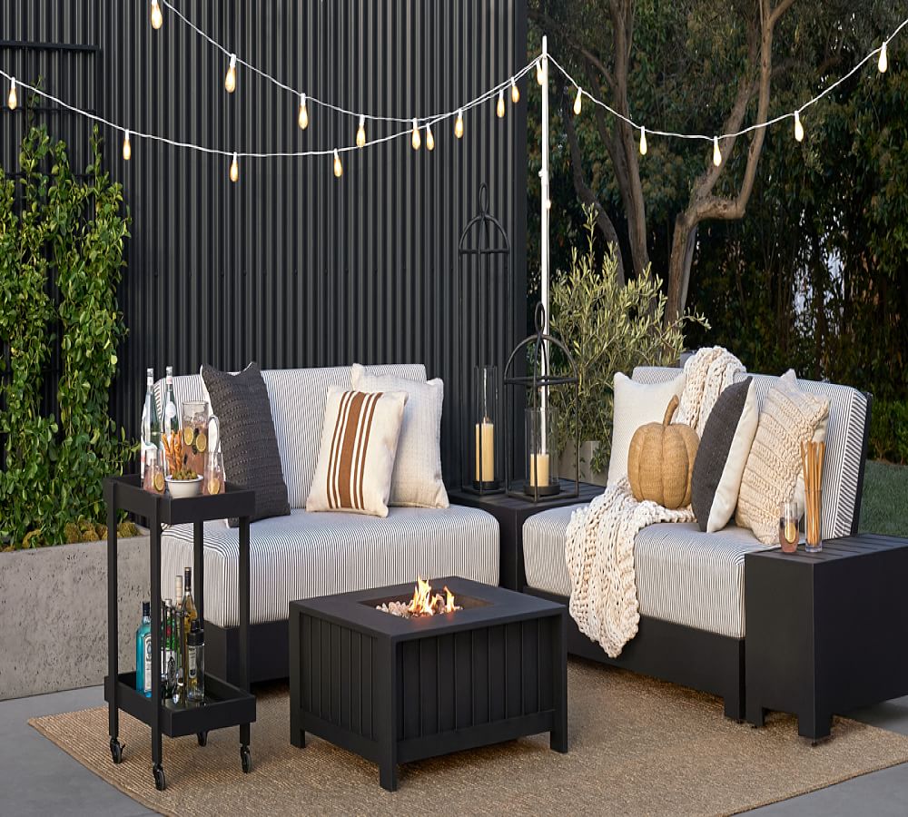 Pottery Barn Malibu Metal Platform Modular Outdoor Coffee Table (33")