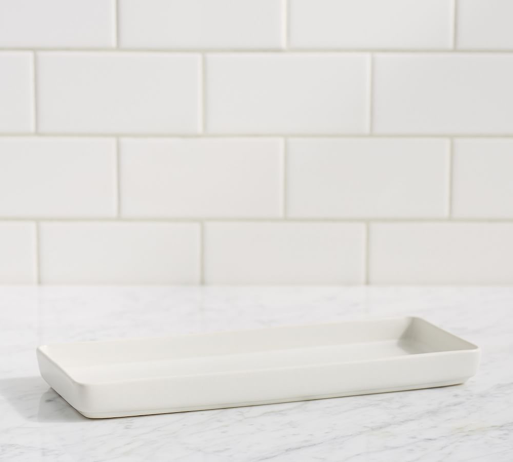Pottery Barn Mason Glazed Stoneware Bathroom Accessories