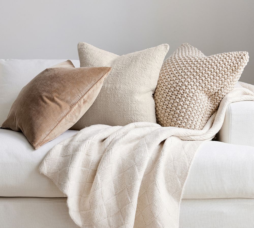 Pottery Barn Faye Linen Textured Pillow