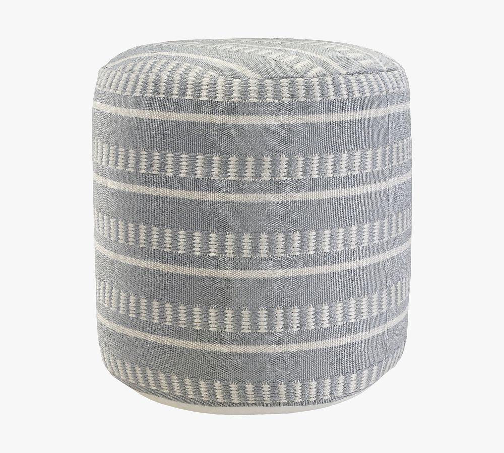 Pottery Barn Canaan Recycled Yarn Outdoor Pouf