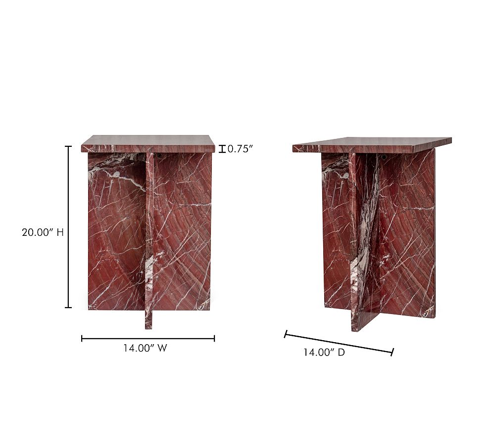 Pottery Barn Telluride Marble Square Accent Table