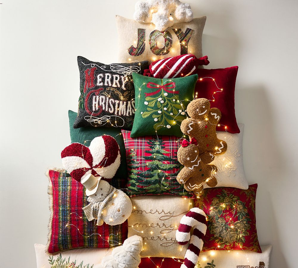 Pottery Barn Stewart Plaid with Faux Fur Back Pillow
