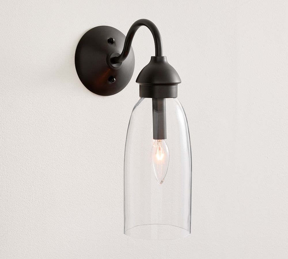 Pottery Barn Hanson Glass Sconce (14")