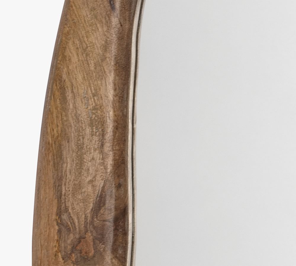 Pottery Barn Alora Natural Wooden Oval Wall Mirror