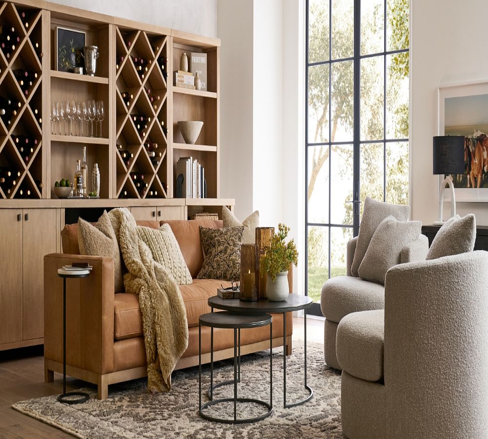 Pottery Barn Modern Farmhouse Shelf with Cabinets (68")