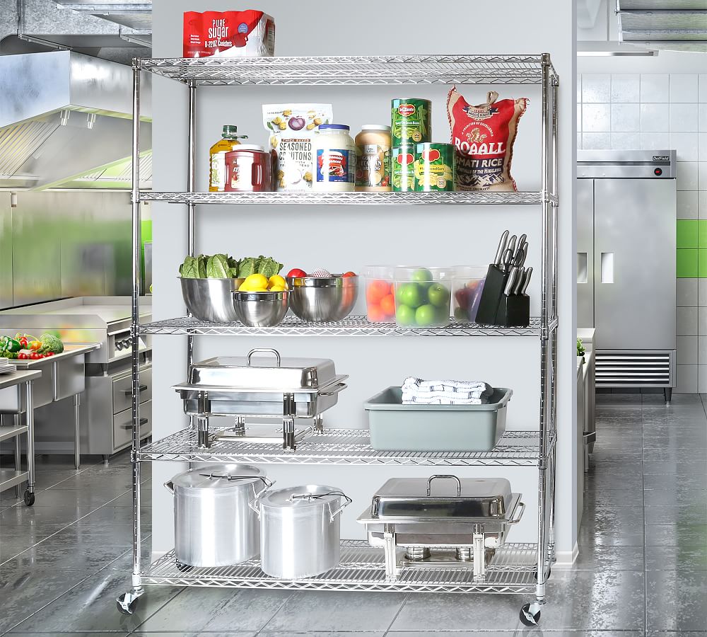 Pottery Barn Wire Rolling Storage Cart