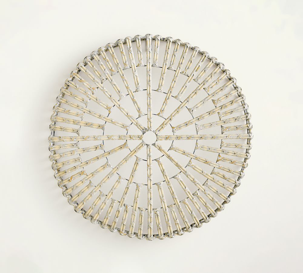 Pottery Barn Handwoven Willow Wheel Wall Art