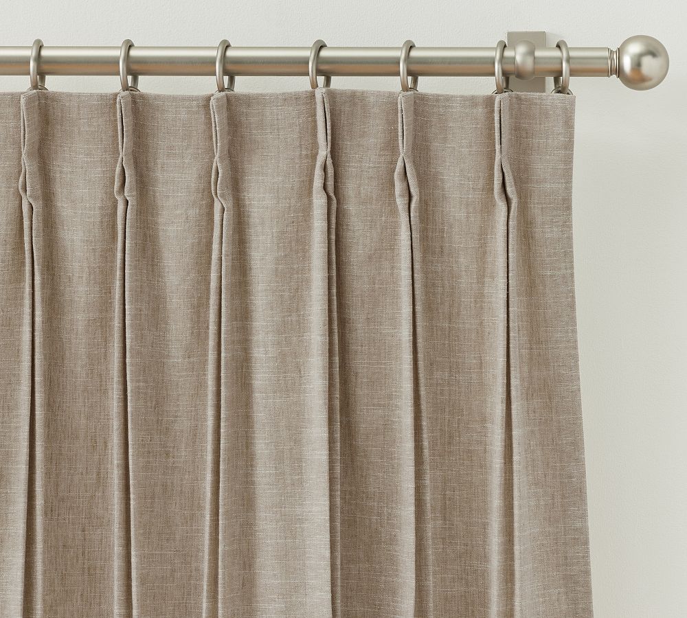 Pottery Barn Emery Linen Pinch Pleat Blackout Curtain