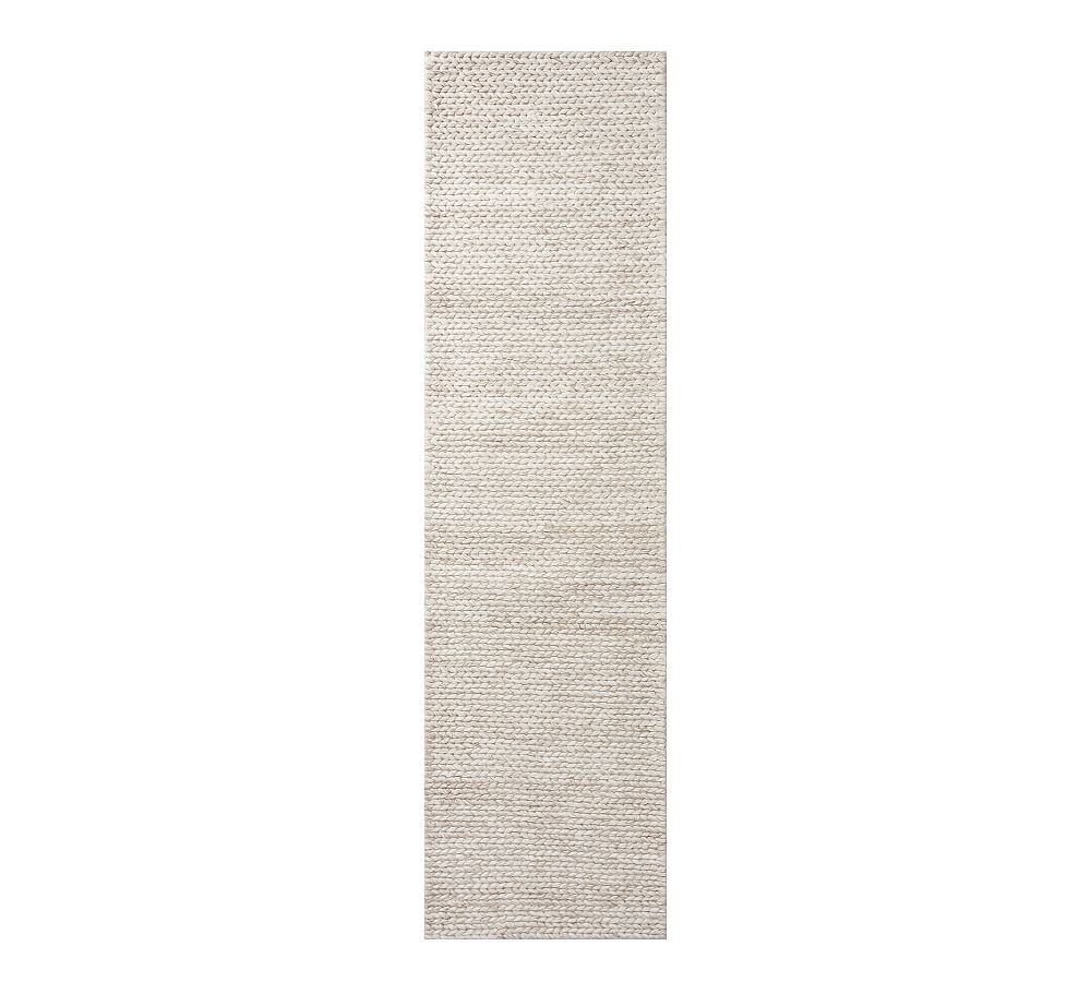 Pottery Barn Chunky Knit Sweater Handwoven Rug