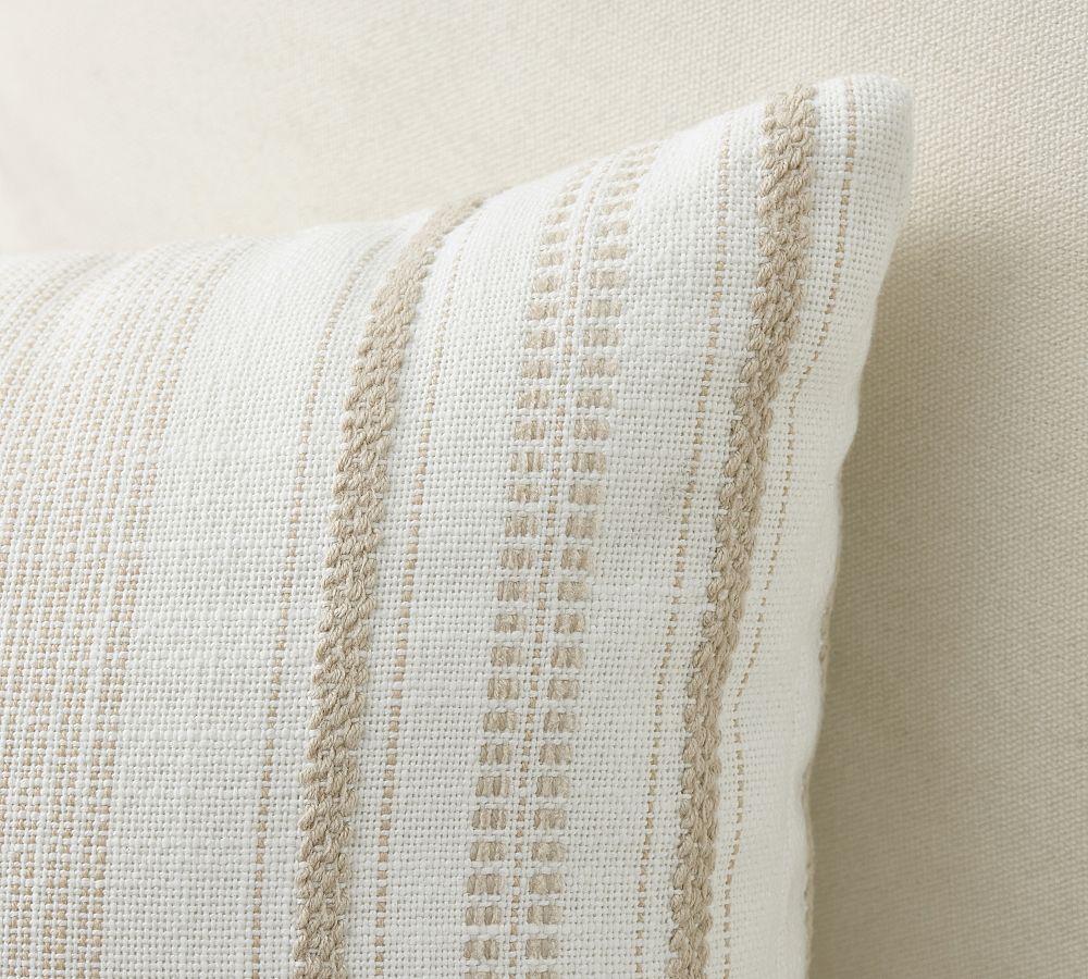 Pottery Barn Celine Striped Outdoor Performance Lumbar Pillow