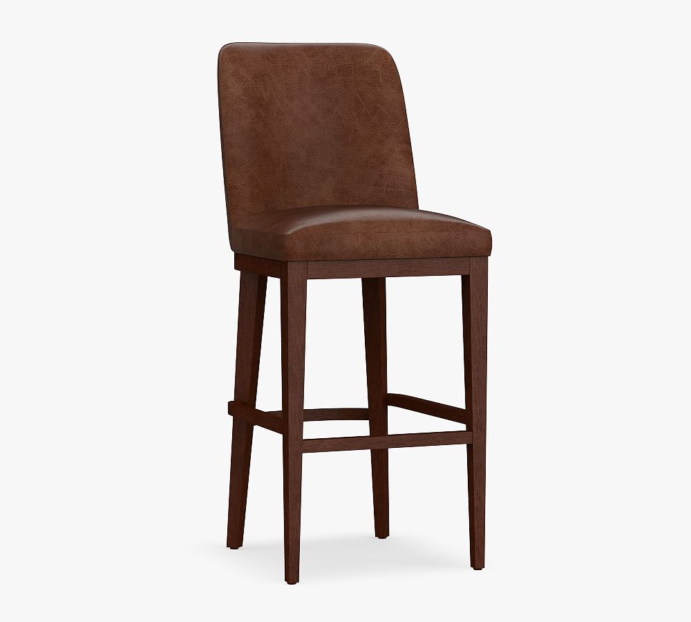 Pottery Barn Layton Leather Stool