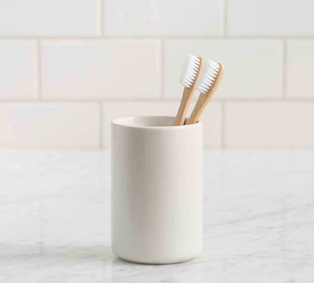 Pottery Barn Mason Glazed Stoneware Bathroom Accessories