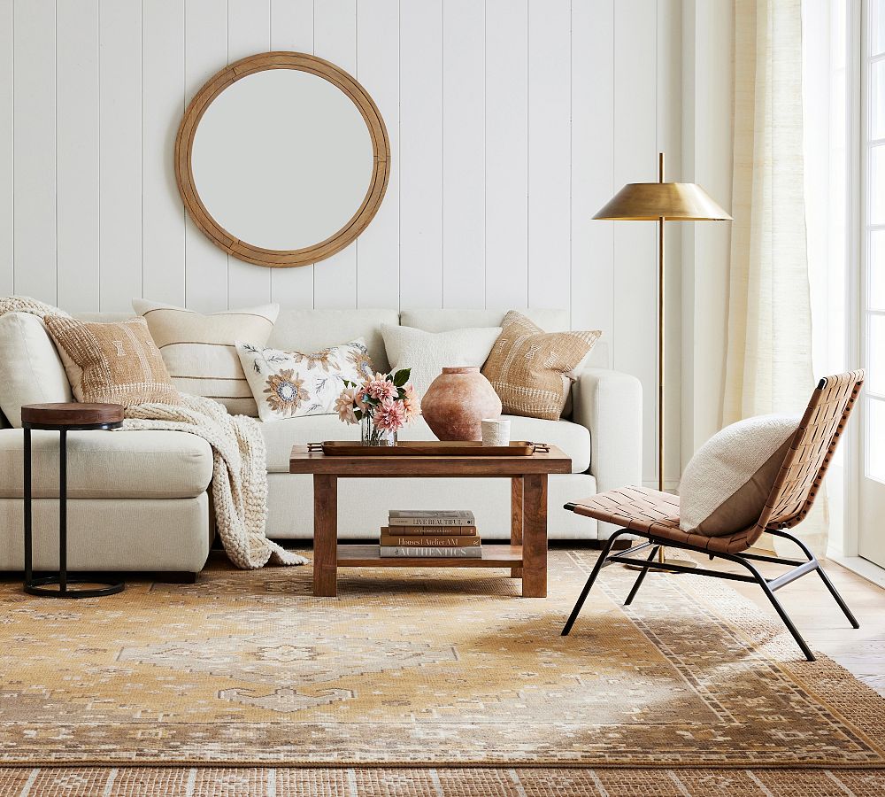 Pottery Barn Shasta Square Arm Return Bumper Sectional (100"&ndash;112")