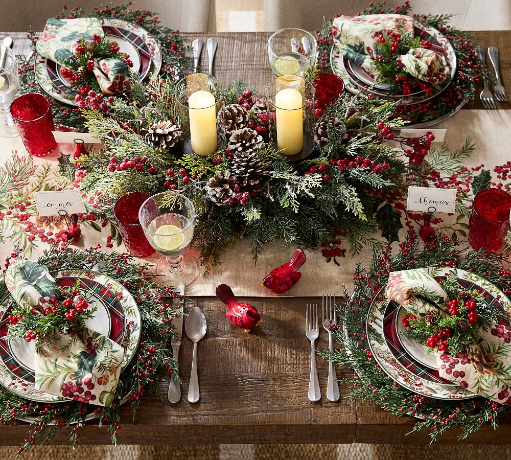 Pottery Barn Holly Berry Stoneware Dinnerware Collection