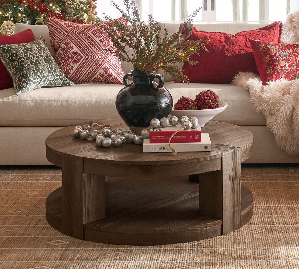 Pottery Barn Palisades Round Coffee Table (44")